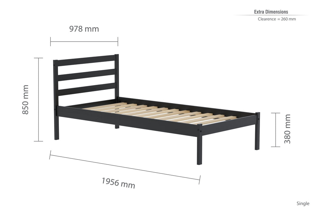 Birlea Luka Bed (Self Assembly) (DHD)