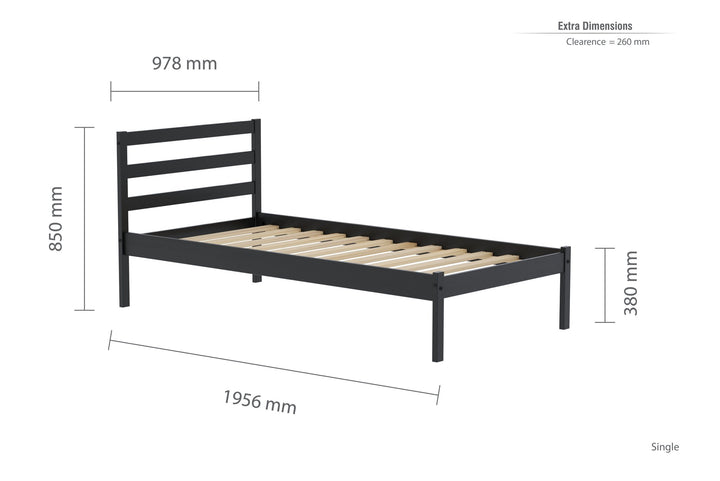 Birlea Luka Bed (Self Assembly) (DHD)