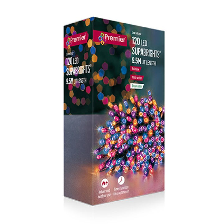 Premier 120 Multi-Action LED SupaBrights with Timer Rainbow