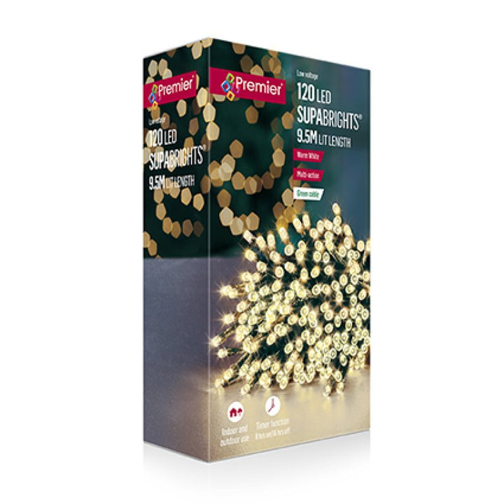 Premier 120 Multi-Action LED SupaBrights with Timer Warm White