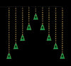 Premier 1.2 x 1.2m Multi-Action Infinity Trees V Curtain Light 501 Warm White/Green LEDs