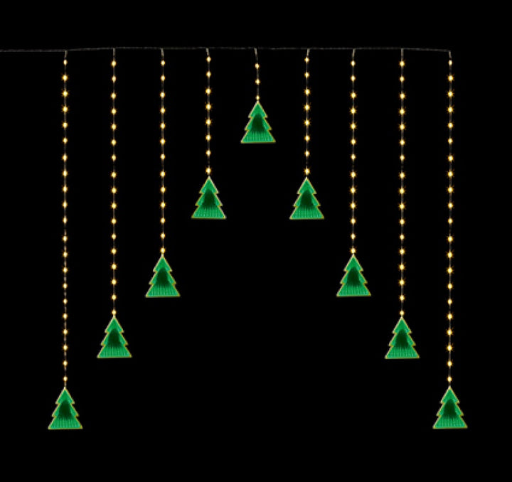 Premier 1.2 x 1.2m Multi-Action Infinity Trees V Curtain Light 501 Warm White/Green LEDs