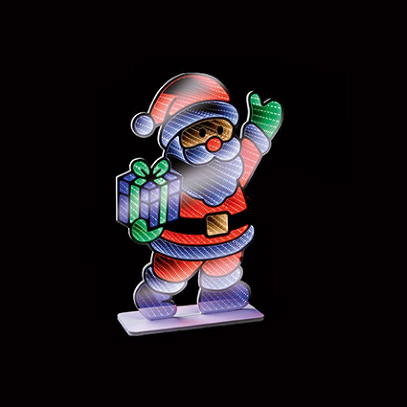 Premier 40cm Santa Holding Parcel Infinity Mirror