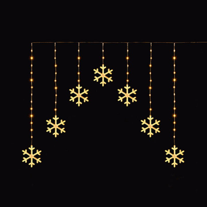 Premier 1.2 x 1.2m FlexiBrights V Curtain Light Neon Warm White Snowflake with Timer