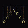 Premier 1.2 x 1.2m FlexiBrights V Curtain Light Neon Warm White Star with Timer