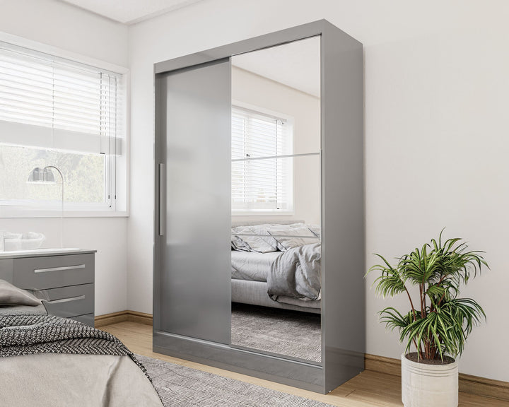 Birlea Lynx 2 Door Sliding Wardrobe With Mirror (Self Assembly) (DHD)