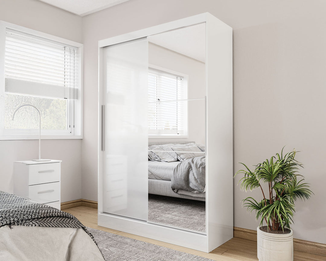 Birlea Lynx 2 Door Sliding Wardrobe With Mirror (Self Assembly) (DHD)