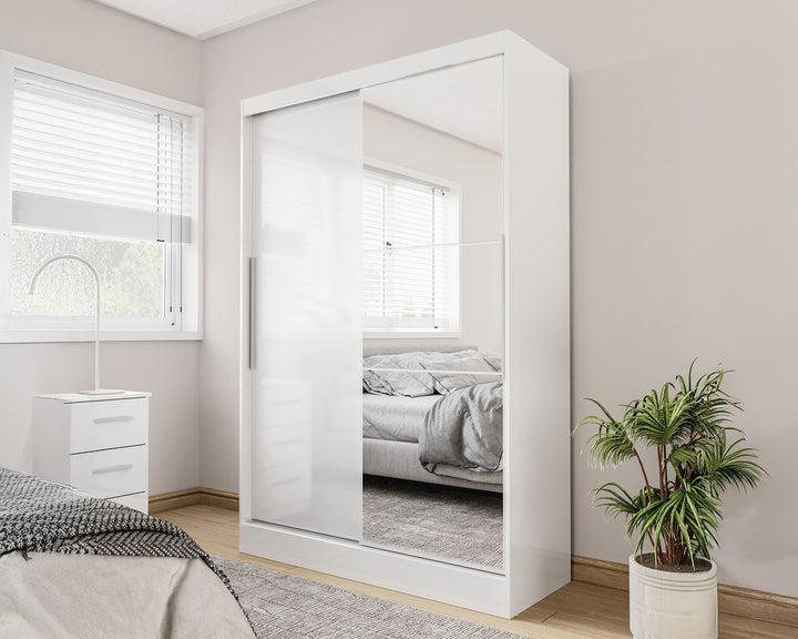 Birlea Lynx 2 Door Sliding Wardrobe With Mirror (Self Assembly) (DHD)