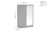 Birlea Lynx 2 Door Sliding Wardrobe With Mirror (Self Assembly) (DHD)