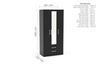Birlea Lynx 3 Door 2 Drawer Wardrobe With Mirror (Self Assembly) (DHD)