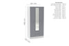 Birlea Lynx 3 Door 2 Drawer Wardrobe With Mirror (Self Assembly) (DHD)