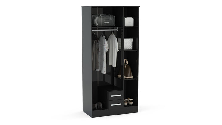 Birlea Lynx 3 Door 2 Drawer Wardrobe With Mirror (Self Assembly) (DHD)