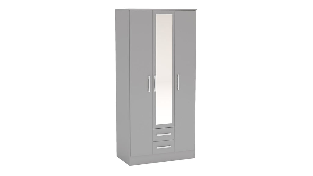 Birlea Lynx 3 Door 2 Drawer Wardrobe With Mirror (Self Assembly) (DHD)