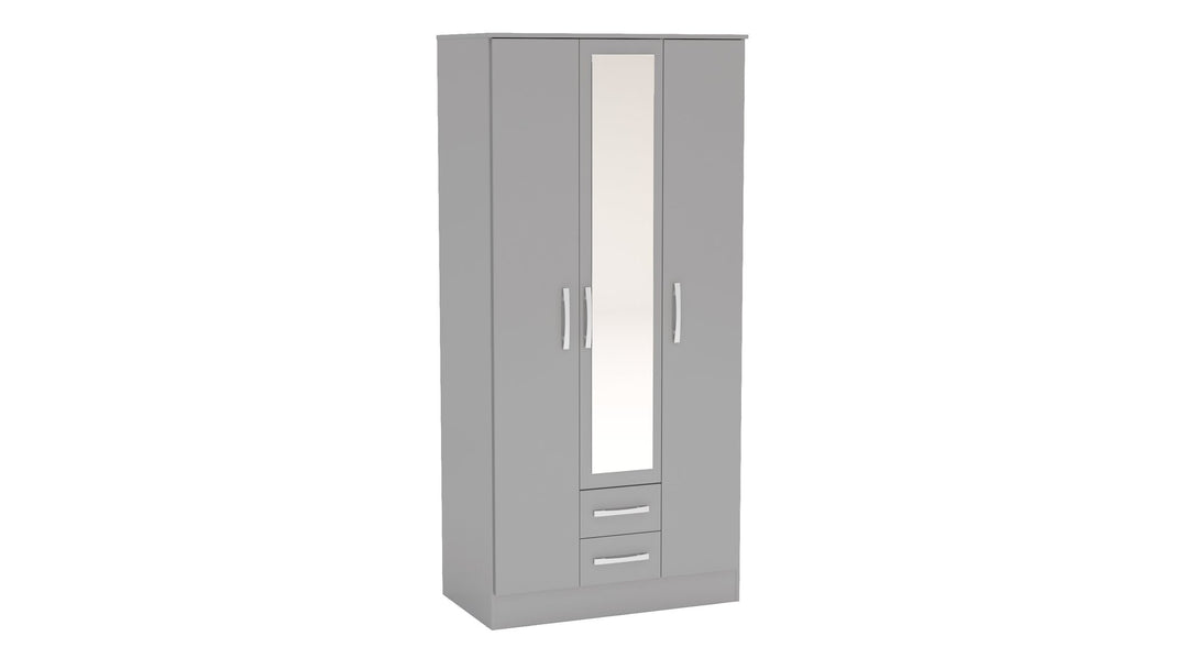 Birlea Lynx 3 Door 2 Drawer Wardrobe With Mirror (Self Assembly) (DHD)