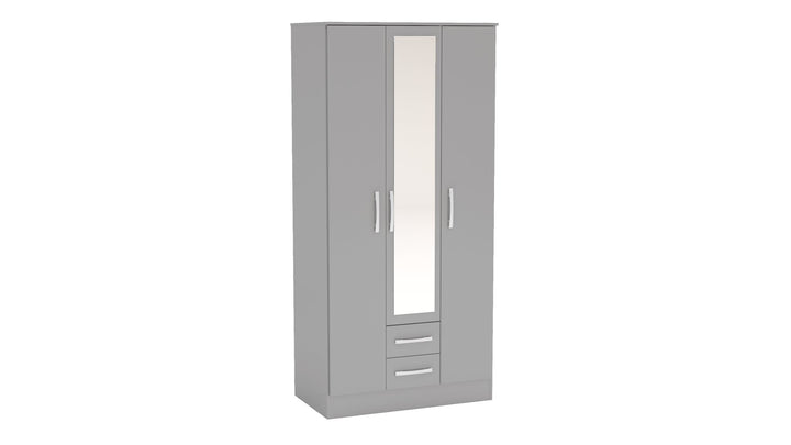 Birlea Lynx 3 Door 2 Drawer Wardrobe With Mirror (Self Assembly) (DHD)