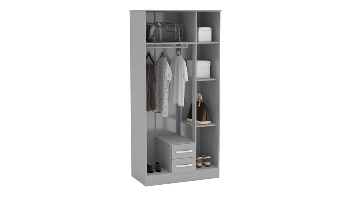 Birlea Lynx 3 Door 2 Drawer Wardrobe With Mirror (Self Assembly) (DHD)