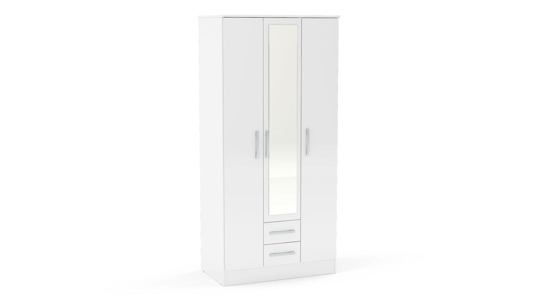 Birlea Lynx 3 Door 2 Drawer Wardrobe With Mirror (Self Assembly) (DHD)