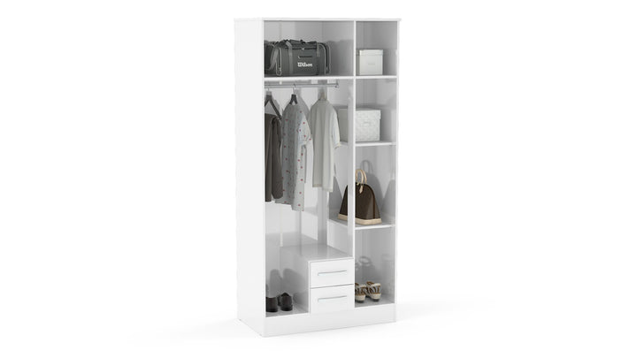 Birlea Lynx 3 Door 2 Drawer Wardrobe With Mirror (Self Assembly) (DHD)