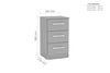 Birlea Lynx 3 Drawer Bedside (Self Assembly) (DHD)