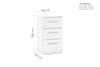 Birlea Lynx 3 Drawer Bedside (Self Assembly) (DHD)