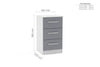 Birlea Lynx 3 Drawer Bedside (Self Assembly) (DHD)