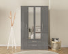 Birlea Lynx 4 Door 2 Drawer Wardrobe With Mirror (Self Assembly) (DHD)