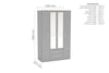 Birlea Lynx 4 Door 2 Drawer Wardrobe With Mirror (Self Assembly) (DHD)