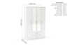 Birlea Lynx 4 Door 2 Drawer Wardrobe With Mirror (Self Assembly) (DHD)