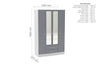 Birlea Lynx 4 Door 2 Drawer Wardrobe With Mirror (Self Assembly) (DHD)