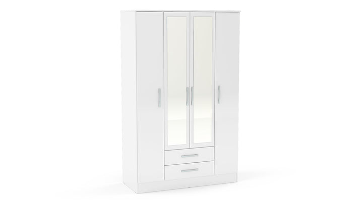 Birlea Lynx 4 Door 2 Drawer Wardrobe With Mirror (Self Assembly) (DHD)
