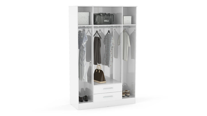 Birlea Lynx 4 Door 2 Drawer Wardrobe With Mirror (Self Assembly) (DHD)