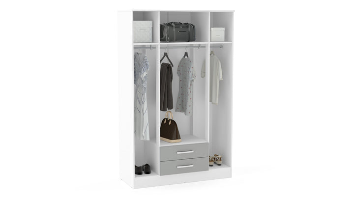 Birlea Lynx 4 Door 2 Drawer Wardrobe With Mirror (Self Assembly) (DHD)