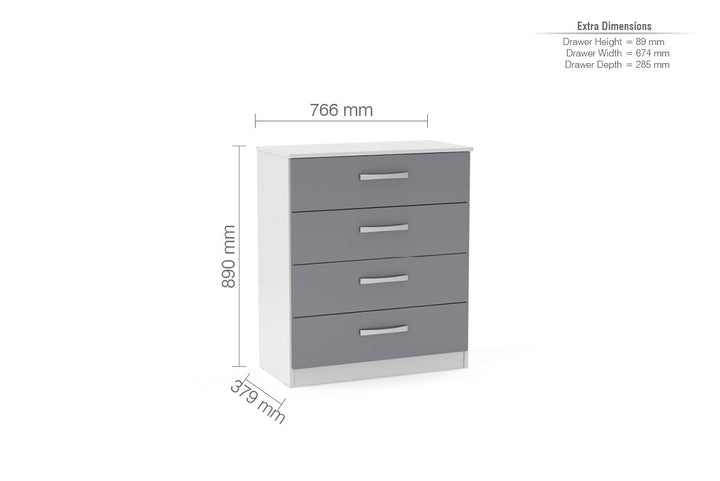 Birlea Lynx 4 Drawer Chest (Self Assembly) (DHD)