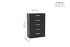 Birlea Lynx 5 Drawer Chest (Self Assembly) (DHD)