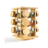 Salter Bamboo Rotating Spice Rack – 12 Refillable Glass Jars