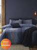 Melrose Brushed Cotton Duvet Cover Set Double Blue