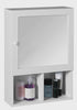 Maison by Premier Port White Wood Mirrored Cabinet