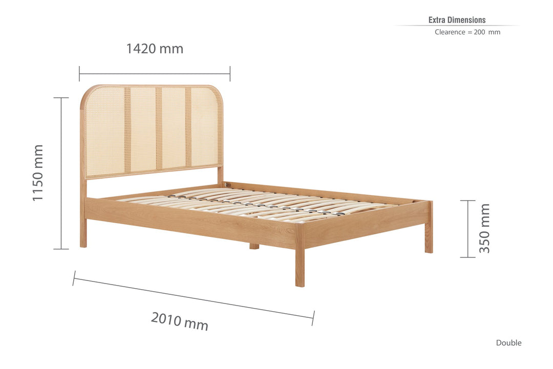 Birlea Margot Rattan Bed (Self Assembly) (DHD)