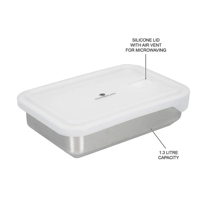 MasterClass All-in-One Dinner-For-Two-Sized Stainless Steel Dish