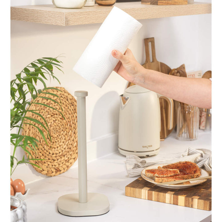 Salter Pebble Free-Standing Kitchen Roll Holder – Stone Carbon Steel