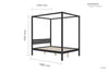 Birlea Mercia Four Poster Bed (Self Assembly) (DHD)