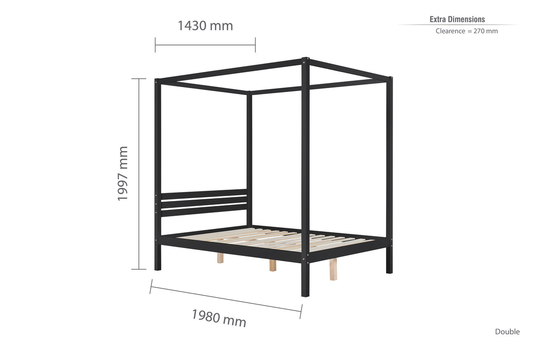 Birlea Mercia Four Poster Bed (Self Assembly) (DHD)