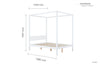 Birlea Mercia Four Poster Bed (Self Assembly) (DHD)