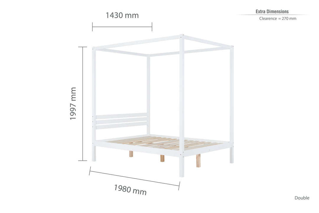 Birlea Mercia Four Poster Bed (Self Assembly) (DHD)