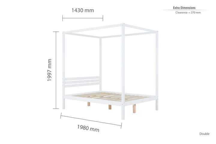 Birlea Mercia Four Poster Bed (Self Assembly) (DHD)