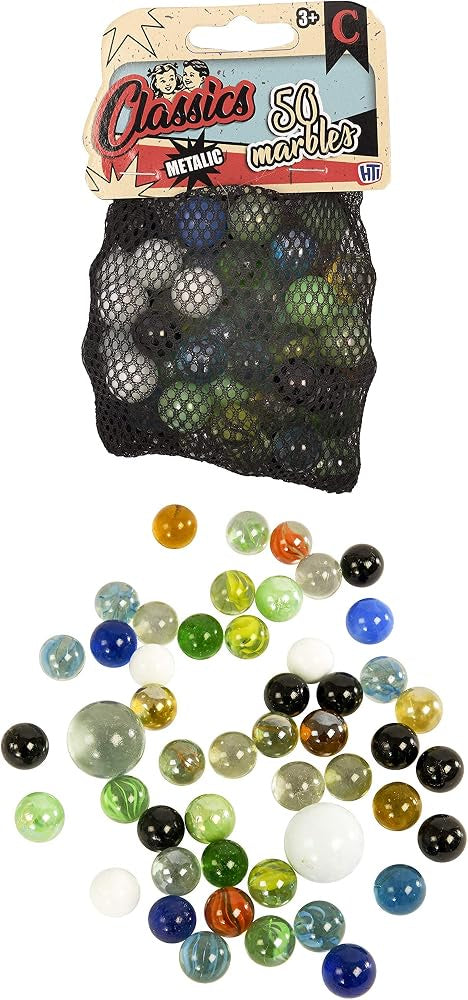 Classic Metallic Marbles - Pack of 50
