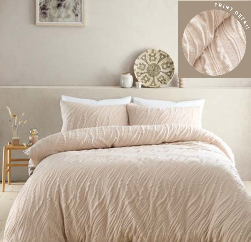 Monaco Natural Duvet Covet Set King Size