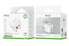 MTK Moveteck 20W GaN PD + QC3.0 Wall Charger USB-A & USB-C - UK Plug - White (NA0329)