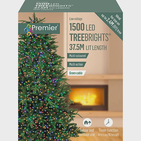 Premier Multi-Action Treebright LED Lights with Timer 1500s  Multi
