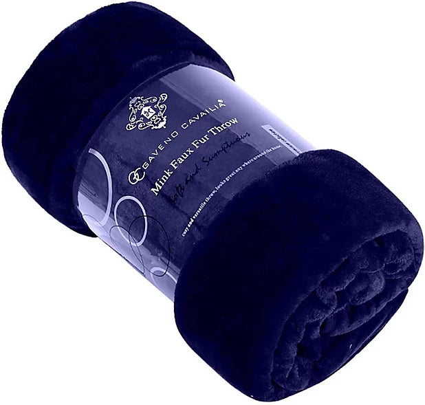 Roll Plain Mink Fur Blanket Throw 150cm x 200cm